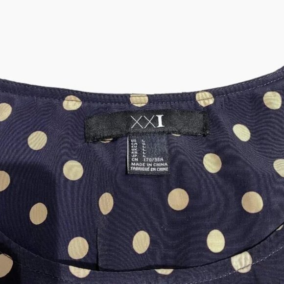 Forever 21 XXI - Polka Dot Open Back Sleeveless Peplum - Picture 4 of 8